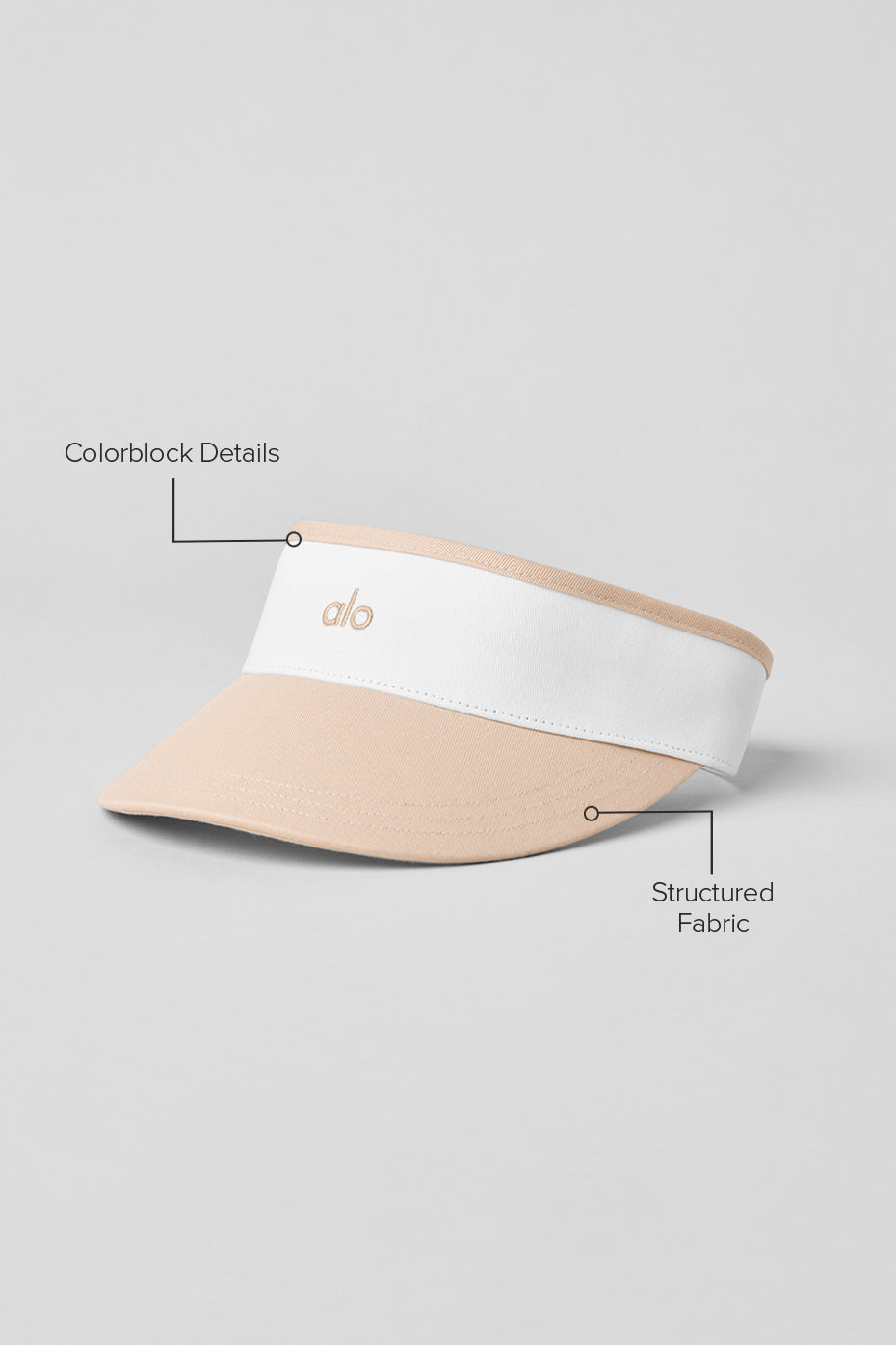 Colorblock Visor - Macadamia/White