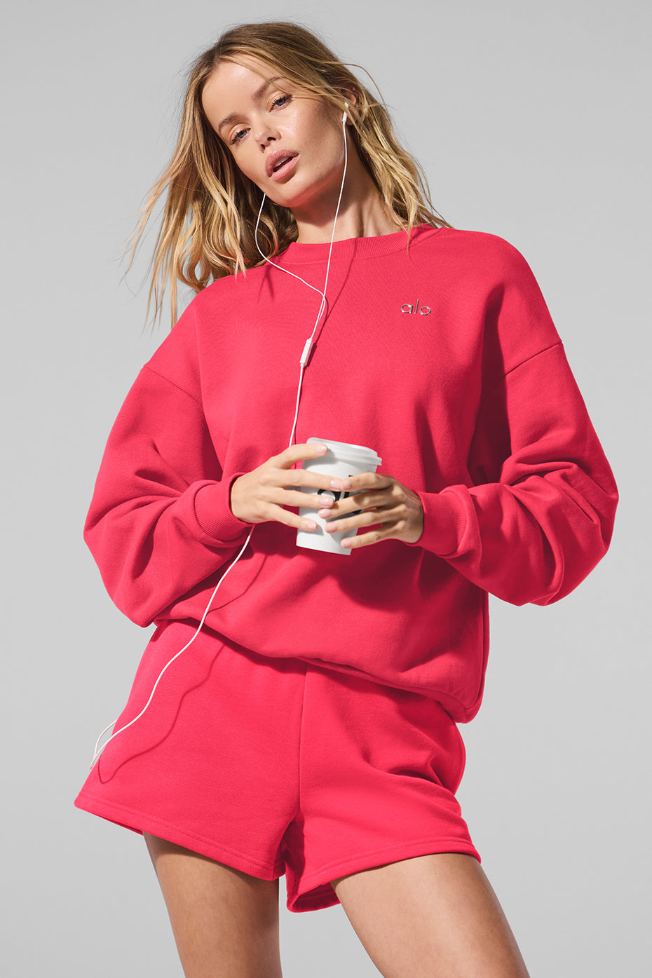 Accolade Crew Neck Pullover - Candy Red